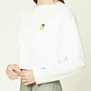 Forever 21 Pineapple Patch Cotton Crop Top